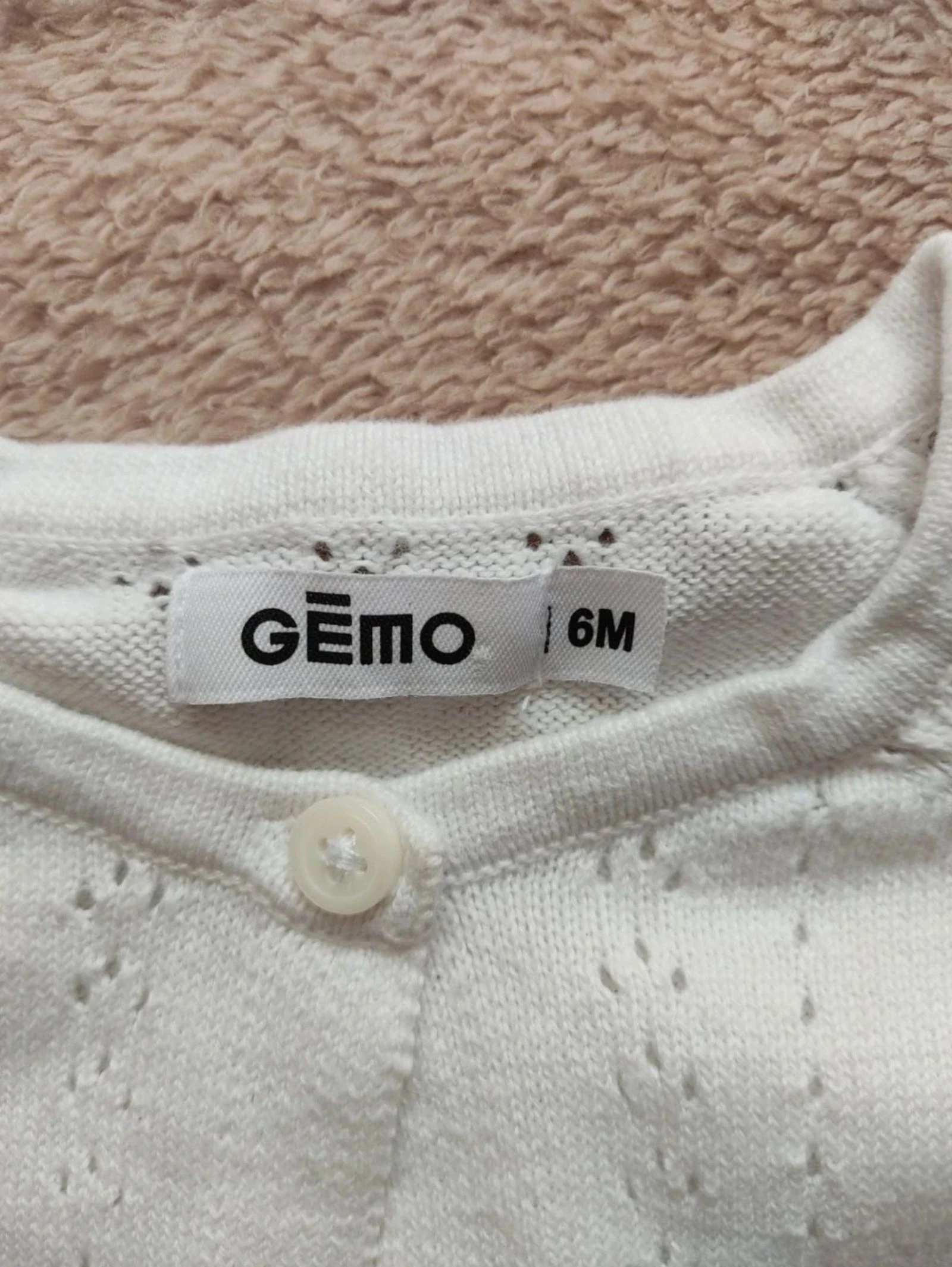 🤍 Bolero blanco ajourado Gémo - Talla 6 meses - Perfecto estado – photo 3
